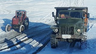 Сравнение в подъеме | Грузовик Урал 6х6 или Трактор Т-40 4х4 ???