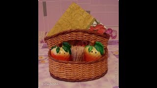 Плетение из газет. Коробка для специй. Мастер-класс.