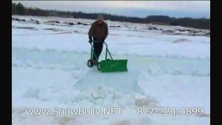 The SNOW BULLY snow plow shovel perfect for MN MI WI NY OH MA driveway