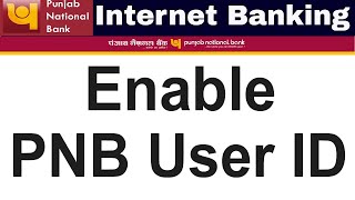 Enable PNB Netbanking User ID Without Going To Branch (User Id Disabled)