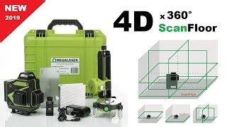 4D-лазер! Зеленый лазерный уровень на 360 градусов OMEGALASER 4D-360 green PRO