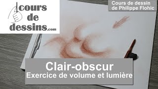 CoursDeDessins.com - Exercice sur le clair-obscur : volume et lumière 1