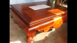 Sập gụ, 1m6 x 2m, dạ trơn , Đồ gỗ Đức Hiền 2013