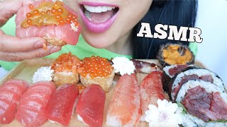ASMR FIRST TIME TRYING RAW KING CRAB SASHIMI + SUSHI (EATING SOUNDS) NO TALKING | SAS-ASMR