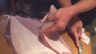 Japanese knife skills; Filleting a flat fish