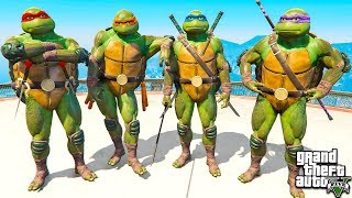 ЧЕРЕПАШКИ НИНДЗЯ ПРОТИВ ШРЕДДЕРА В ГТА 5 МОДЫ! ОБЗОР МОДА В GTA 5! ИГРЫ ГТА ВИДЕО MODS