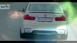 NeX® BMW 328 XDRIVE. ЭКСКЛЮЗИВ! Глушитель раздвоенный & 4 насадки Ø 76 мм. Трансформация в ///M3