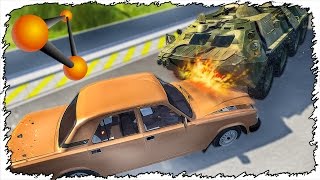 БТР ЛОМАЕТ МАШИНКИ В ХЛАМ ! - BEAMNG DRIVE