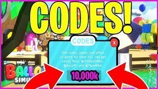 5 NEW CODES BALLOON SIMULATOR Roblox