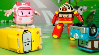 Мультфильмы с игрушками Робокар Поли — Детские мультики про машинки. Солнечный удар