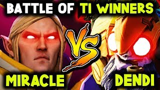 Miracle Invoker Vs Dendi Tinker Epic Battle Of The Ti Winners Crazy Game Dota 2