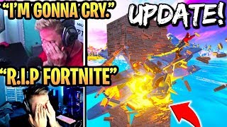 STREAMERS *HEARTBROKEN* after *EDITING REMOVED* in SEASON 2 Update! (RIP FORTNITE)