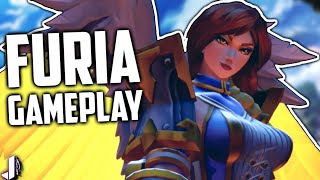 FURIA GAMEPLAY! New Champion OP? Plus Reset Build!  Paladins 1.1