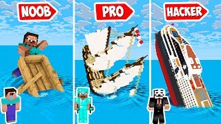 Minecraft GET OUT OF SINKING CRUISE BOAT in Noob vs Pro Animation
