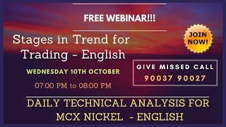 MCX NICKEL TRADING TECHNICAL ANALYSIS OCT 10 2018 IN ENGLISH CHENNAI TAMIL NADU INDIA