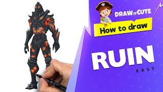 How to draw Ruin | Fortnite season 8 drawing tutorial