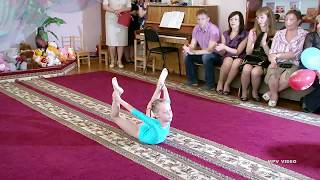 Nice cute girl acrobatic gymnastic dance