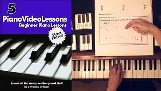 A-5 Beginner Piano : Mary Had a Little Lamb - Playing on the Black Keys Free Beginner Piano Lesson 5