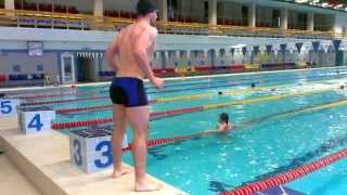 Кроссфит в бассейне. 30 воздушных + 50м кроль.