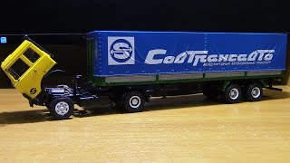 Сборка модели тягача МАЗ 5432 с п/п МАЗ 93971 AVD models