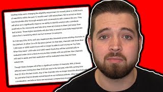 Let's Discuss the new Youtube Monetization Rules