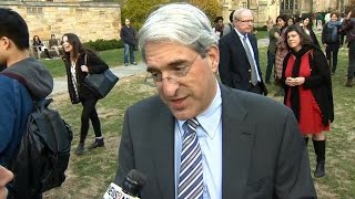 Web Extra: Yale University President Peter Salovey talks with News 8 about the March of Resilience