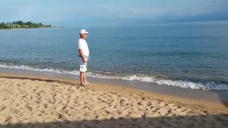 Озеро Иссык-КУль, 2016г., пляж в пансионате "Алтын-куль"