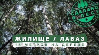 ЖИЛИЩЕ и ЛАБАЗ на 15 метровой высоте - БУШКРАФТ на ДЕРЕВЕ