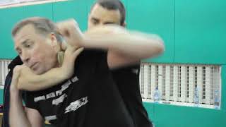 Рукопашный бой А.Донцова, освобождение от двойного захвата за шею,fighting-arts.ru