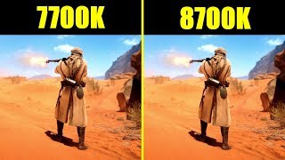 Battlefield 1 8700K Vs 7700K GTX 1080 TI Frame Rate Comparison