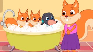 Famille d'Écureuil - Bain Moussant Animé 2022 en Français
