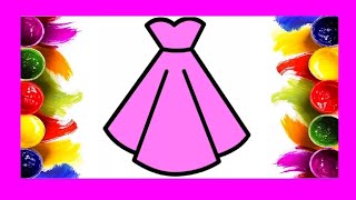Как нарисовать платье - How to draw a dress
