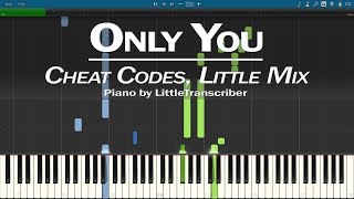 Cheat Codes, Little Mix - Only You (Piano Cover) Synthesia Tutorial by LittleTranscriber