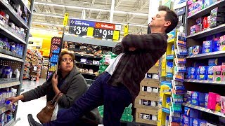 Farting at Walmart - THE POOTER - Man Farts on People