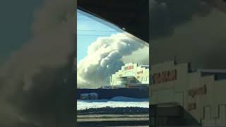 Пожар в районе рынка "Биг Шанхай" в Астане
