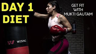 VLOG DAY 1 Diet Plan || Indian Fitness Vlogger Mukti || What to Eat Whole Day For Fat Loss ?