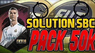 FUT 18 / SOLUTION DU SBC INTERNATIONAL COMPETITION PACK A 50K ( AVEC OUVERTURE )