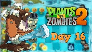 Plants vs Zombies 2 | Frostbite Caves Day 16 | Walkthrough