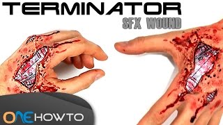 Terminator makeup effects tutorial - Easy hand wound