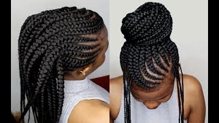 CROCHET BRAIDS METHOD ON CORNROWS TUTORIAL FOR BEGINNERS
