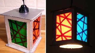 How to Make a Night Lamp / Paper Lantern From Cardboard
