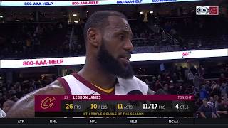 LeBron James critiques 'disgusting' turnovers, flawed quad-double after win | CAVS-PACERS POSTGAME
