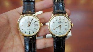 (So sánh) Orient Bambino Gen I & Bambino Gen II - Yellow Gold