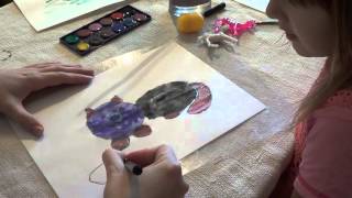 Рисуем животных с помощью геометрических фигур - круга и овала. / childrens crfts