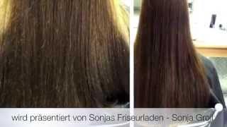 Sonjas Friseurladen - Spliss Away Demonstration - VORHER / NACHHER