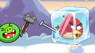 Angry Birds Frozen!! BREAK ICE CUBE TO UNFREEZE ANGRY BIRDS!