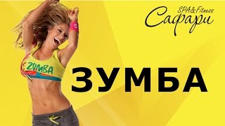 Зумба. Тренировка в фитнес клубе Сафари