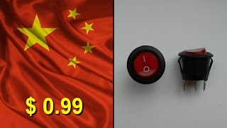 KCD1 250V 6A - Круглый переключатель с подсветкой