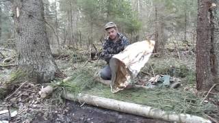 как ночевать в лесу имея минимум снаряжения