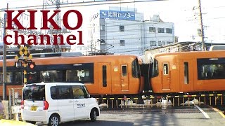踏切 近鉄電車と阪神電車の通過列車集 特急しまかぜ ビスタカー 近鉄奈良線の菖蒲池8号から railroad crossing japan